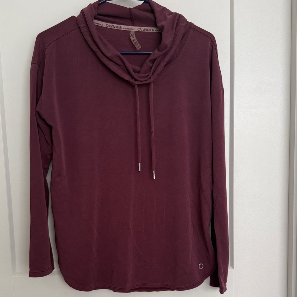 Calvin Klein Purple Turtleneck Sweater Soft Knit